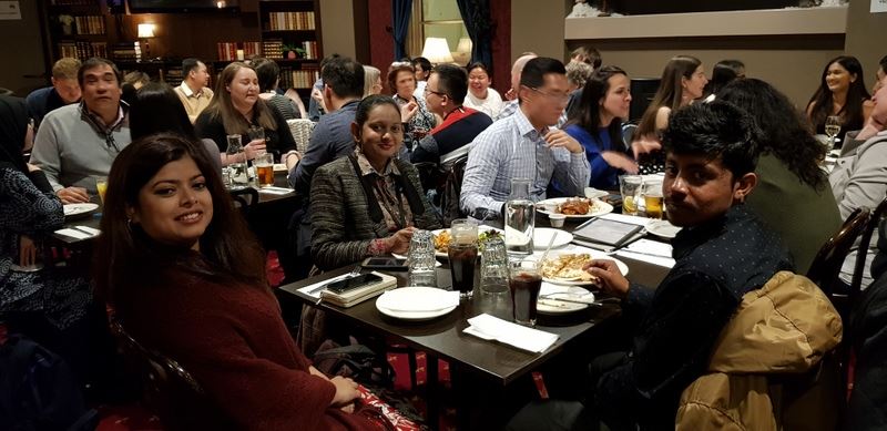 Networking and fun at the YSC19 Dinner sponsored by ACEMS